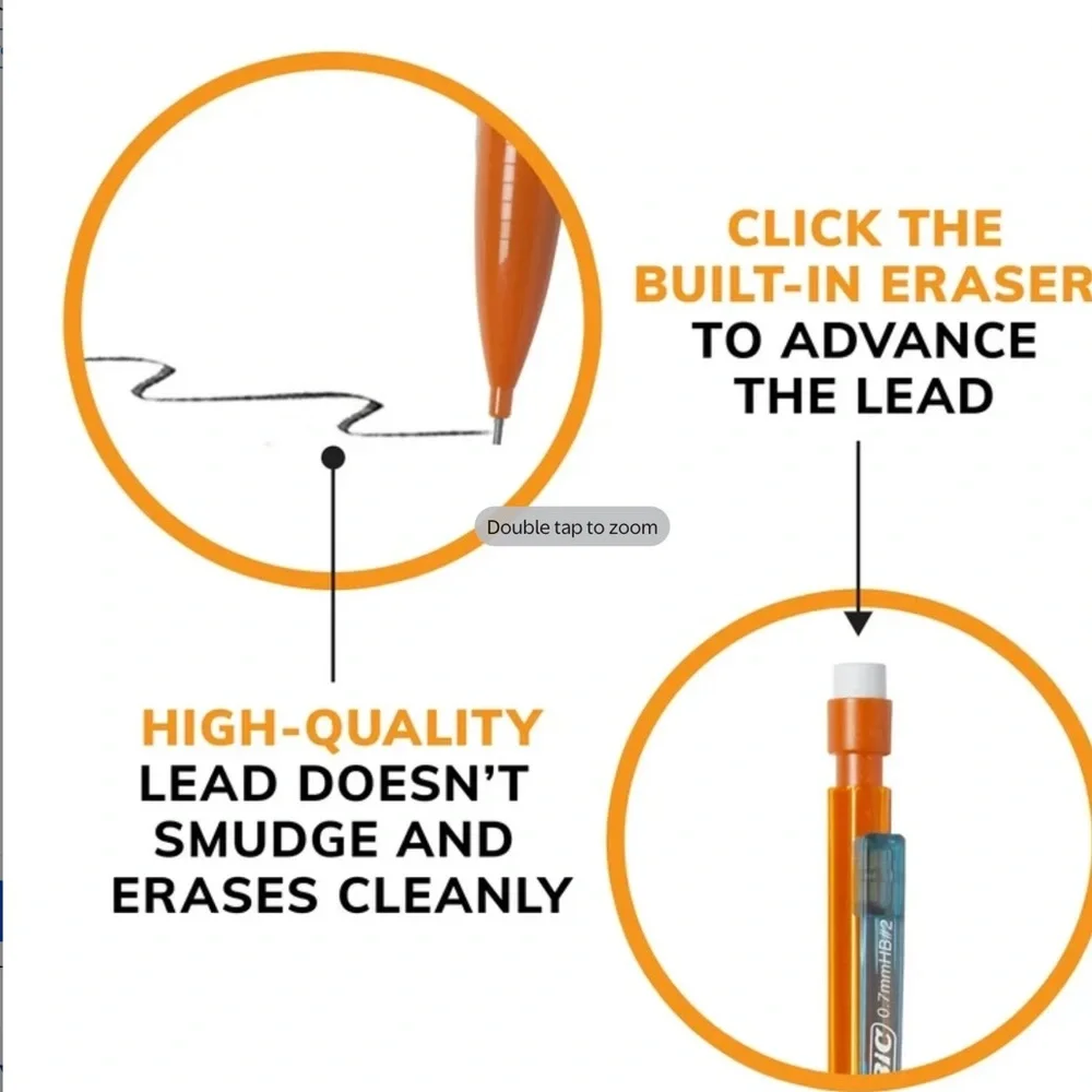 BIC Xtra-Smooth Mechanical Pencils with Erasers, 40-Count